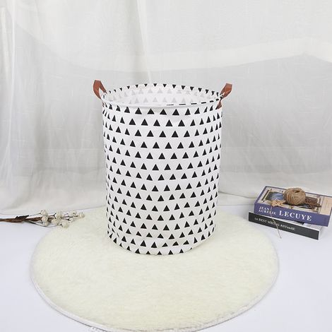 Panier à linge, coton, lin, 40x40x50 cm, panier à linge sale, imperméable, doublé (1/5)