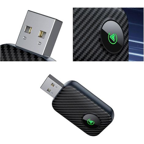 Adaptateur CarPlay sans fil 2 en 1 pour iPhone et Android, dongle USB CarPlay Plug & Play (1/4)