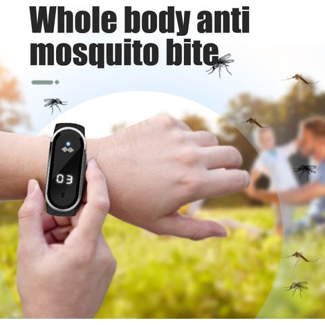 M21 Smart Ultraschall-Mückenschutzarmband, elektronischer Insektenschutz, Flagship Edition, weißes Gehäuse: Uhrzeit + Mückenschutz + Thermometer + Schrittzähler (1/5)