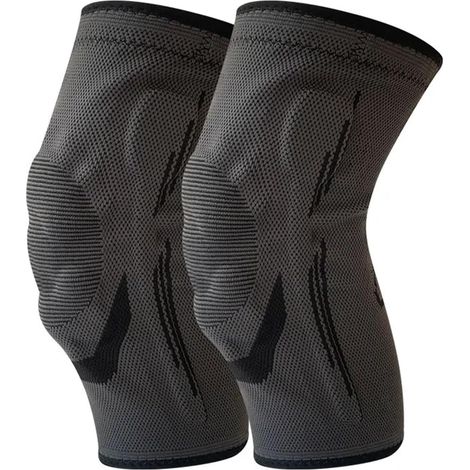 Ginocchiera compressiva, tutore per artrite al ginocchio, supporto articolare, sicura per lo sport - Per pallavolo, ginnastica e altri sport, protegge le articolazioni (L, nero) (1/5)