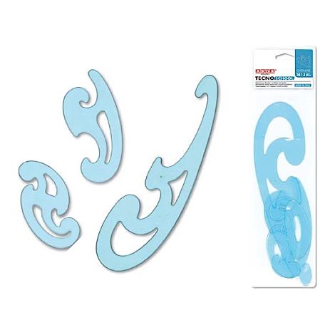 KIT3 CURVILINEE COL.GRIGIO TRASP.