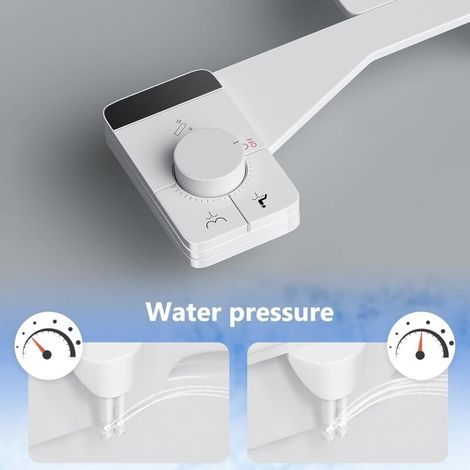 Couleeur Bidet Toilette WC,Portable , Pulvérisateur Bidet Non Électrique Avec Buses Rétractables , Rétractables Autonettoyantes Double Et Bouton De Réglage De La Pression De L'Eau (1/3)