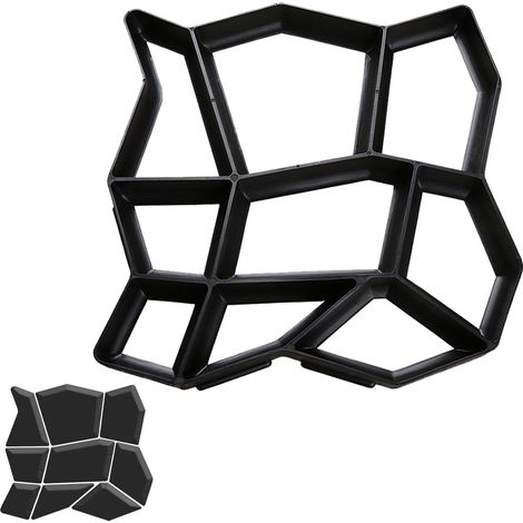 SWANEW 1 pezzi Stampi per cemento 43x43x4cm, lastre di pavimentazione, fattoria, giardino, giardino, decorazione del giardino, sentiero, fai da te, pavimentazione, riutilizzabile, colata, imitazione d (1/5)
