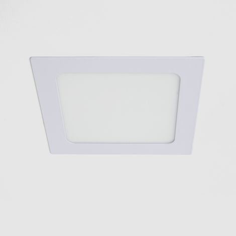 LED Einbaustrahler flach 9W Eckig SuperSlim Schnitt 130x130 mm 4000K Neutralweiß (1/5)