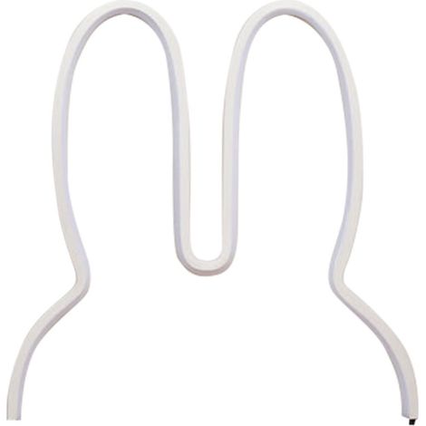 Lanterne En Forme De Lapin - Lampe Néon LED 31x31 cm - Alimentation USB - Décoration Murale Pour Chambre D'Adolescent - 1 Pièce (1/5)