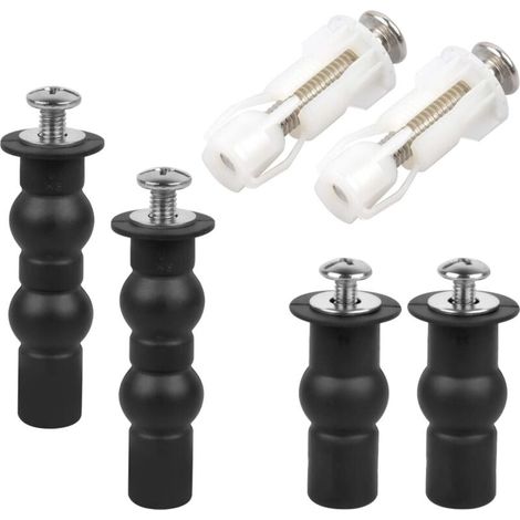 3 Paires Abattant WC Fixations Charnières, Toilette Ensemble de Fixation Vis Fixations de Siège de Toilette Fixation Abattant WC Vis pour Lunette, Convient à la Plupart des Toilettes, 3 Tailles (1/4)
