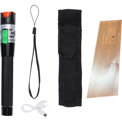GARRYFIZH Localisateur de défauts visuel 30km, VFL rechargeable, connecteur universel 2,5mm, testeur de câble fibre optique (1/5)