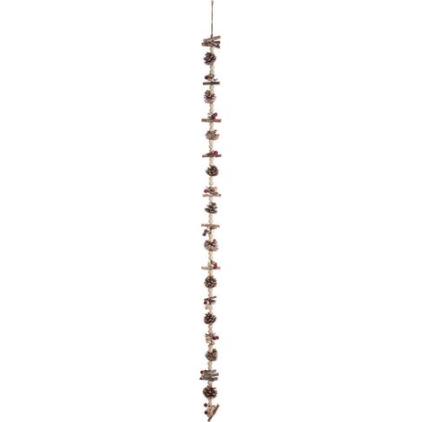 Guirlande de Noël en rondins et perles de Bois L 150 cm - Feeric Christmas (1/2)
