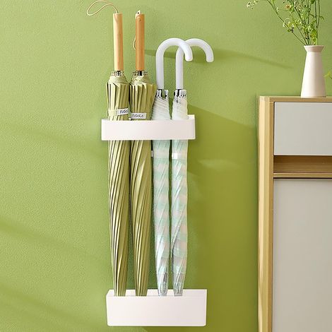 Wandmontierter Schirmständer, Schirmablage mit abnehmbarer Wasserschale, platzsparender Organizer, Schirmhalter für Zuhause und Büro (1/5)