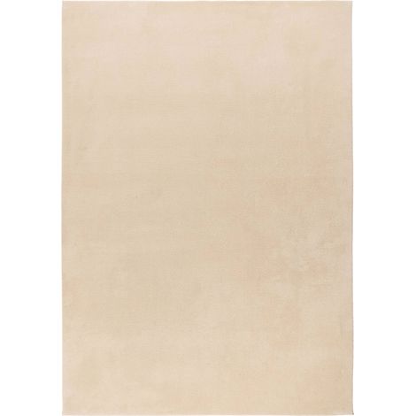 Tapis beige moderne robuste à poils courts antidérapant - 220 x 160 cm (1/5)