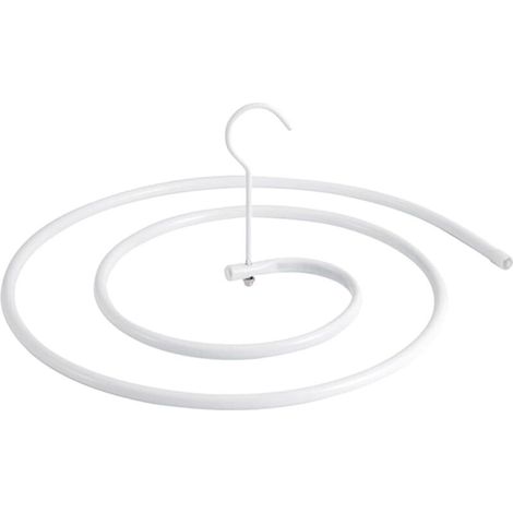 Support de séchage de couette en spirale robuste pour couvertures, draps de lit, support de séchage de couette en métal à usage domestique (blanc) (1/5)