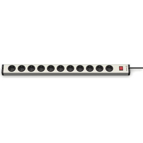 Multiprise universelle en aluminium avec interrupteur éclairé, câble 1,5 m (1/4)