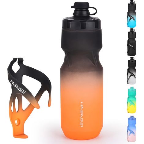 Porte-Bouteille d'eau de vélo avec Bouteille de 710 ML, Durable, Anti-Fuite, Design antidérapant, léger et Universel pour Accessoires de vélo de Montagne/Route (1/5)