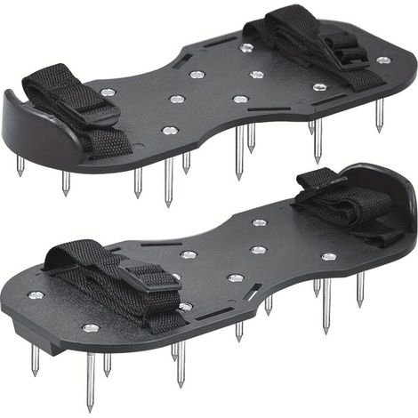 Chaussures aératrices pour pelouse, outils de jardinage et de plantation, râteau pour ameublir le sol, pointes d'aération pour gazon (1/4)