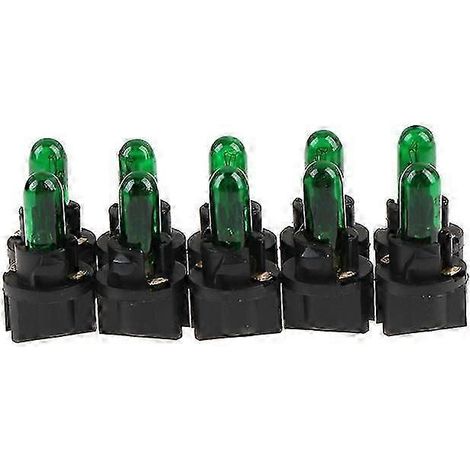 Lot de 10 ampoules LED T5/T6.5 W1,2W pour éclairage intérieur de voiture, indicateur de chauffage du tableau de bord - Bon état (1/5)