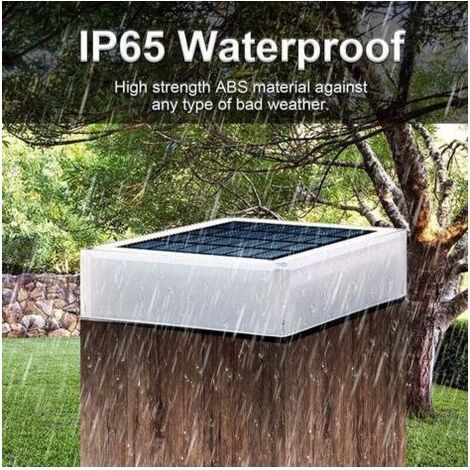 Solar-Pfostenkappen 12x12cm, 1 Stück wasserdichte Holzpfostenleuchte für Gartenwege, Terrasse, Patio, Treppen (1/5)