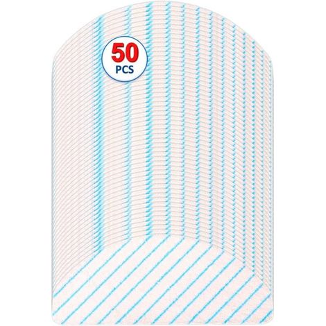 Lingettes Jetables pour Aspirateur Robot 50 Pièces Tampons Nettoyage à Usage Unique Compatible ECOVACS (1/4)