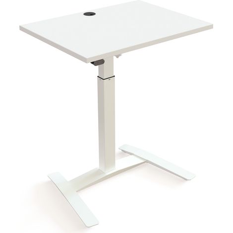 STIER Elektrisch höhenverstellbarer Steh-Tisch 501-9 80 x 60 cm Weiß (1/3)