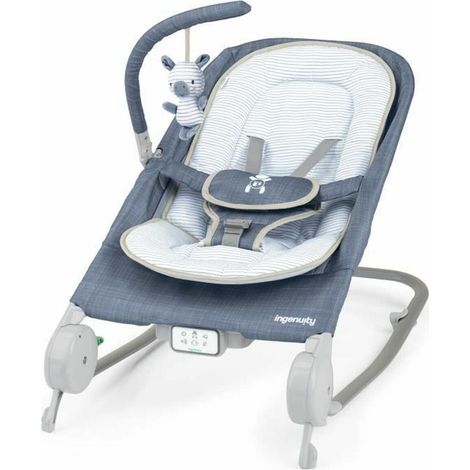 Ingenuity Happy Belly Rock-to-Bounce Blau Chambray