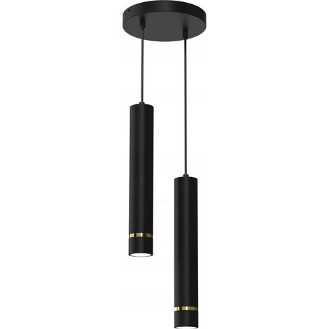 Decken-Hängelampe Rohr Metall GU10 LED Eiszapfen 2-flammig Gold (1/5)
