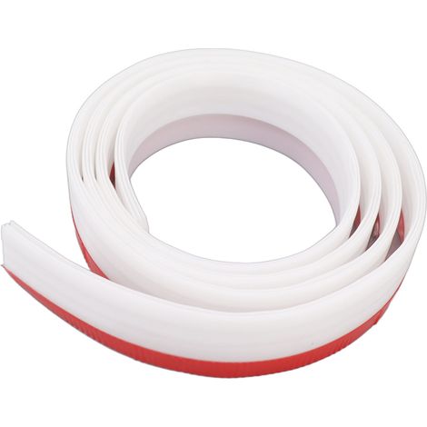 Joint d'étanchéité sous porte en TPE épais, auto-adhésif, coupe-vent, anti-poussière et insonorisant, 2 m (6,6 pi), blanc (1/5)