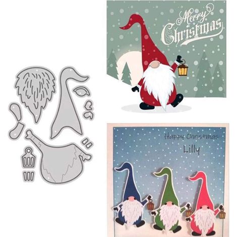 Weihnachtsmann-Stanzer aus Kohlenstoffstahl für Scrapbooking, Schneiden, Prägen, Bastelarbeiten und Geburtstagsgeschenke (1/5)
