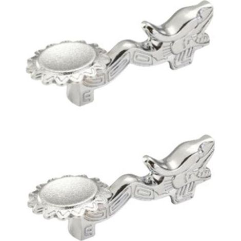 Porte-Baguettes en Alliage Rétro Dragon Porte-Baguettes Couteau Cuillère Fourchette Support Baguettes Reste, Argent 2 Pièces