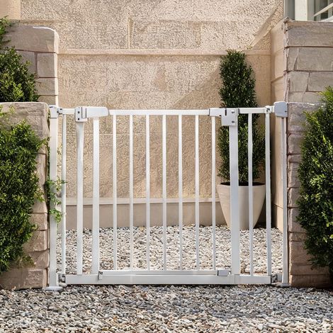 Barrière de sécurité pour animaux extensible 97,5 cm blanc (1/5)