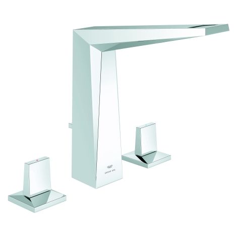 3-L-WT-Batterie Allure Brilliant 20627 Zugstangen-Ablaufgarnitur chrom (1/3)