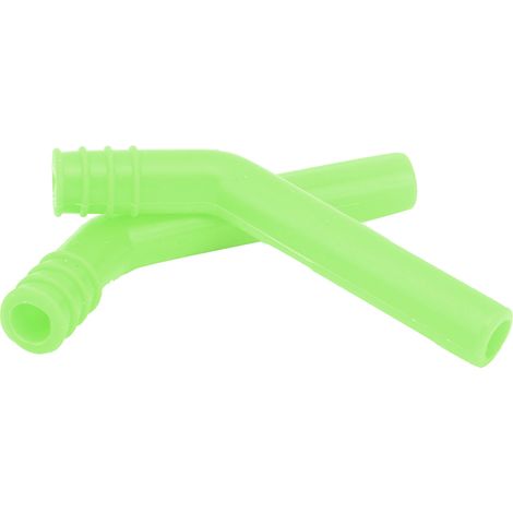 Paar Silikon-Auspuffrohrverlängerungen für HSP 1/8 1/10 RC-Cars, Grün (1/5)