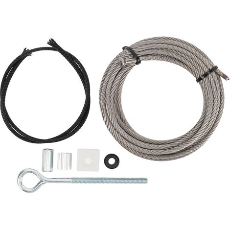Ortviai Kit de Réparation de Câble pour Système Accu-Slide de Camping-car – Câble en Acier Inoxydable 22305, Ø 4 mm, 5,2 m