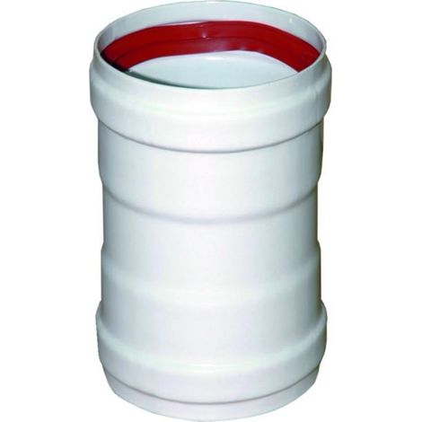 Manicotto FF in alluminio Ø60 L135 mm verniciato bianco con guarnizione