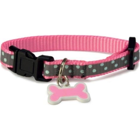 COLLAR GATO REFLECTANTE ROSA 1x15/22cm.