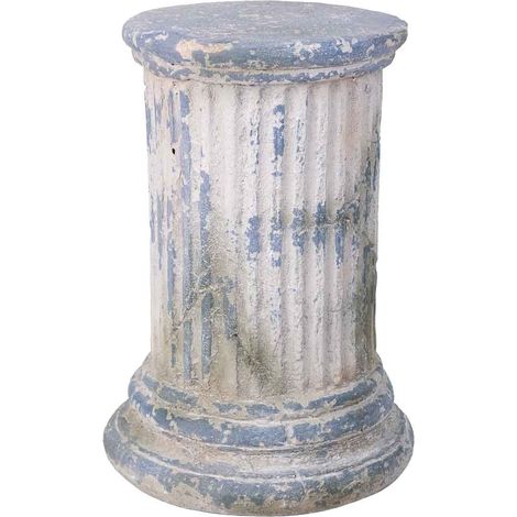 Columna decorativa color piedra, 27x27x38h cm