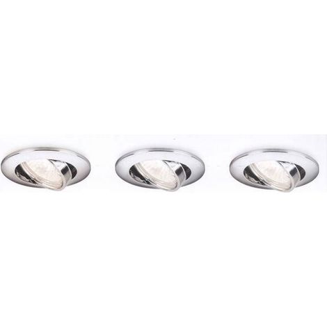 Philips Enif Faretto da Incasso Orientabile, senza Lampadina, Set da 3, Cromato (1/3)