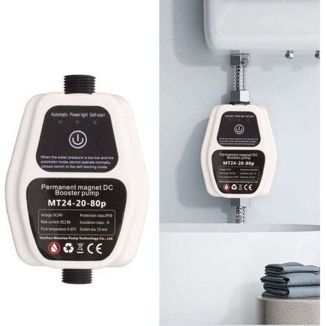 SNQ – Pompe de surpression automatique pour douche – Débit 20 L/min – Tête 20 mètres – Classe H – Économie d'énergie - 100-240V (1/5)