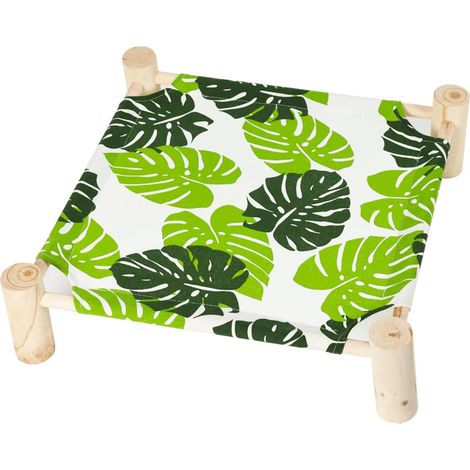 Cat and Dog Hammock Suitable for Small Dogs, Breathable Wooden Cat Rabbit Pet Elevated Cooling Outdoor Bed Baby Bed Furniture (1/4)