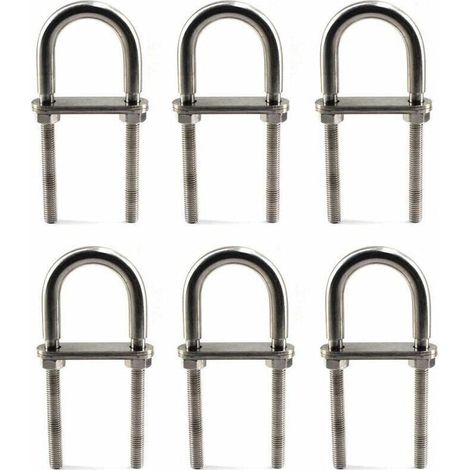 M6X90 U Bolt Boulon en acier inoxydable 304 (6 Pièces) (1/4)