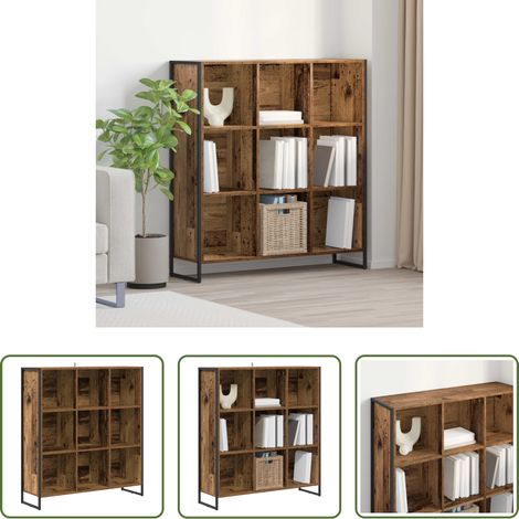 Holzschrank -  Bücherregal Altholz 99,5 x 30 x 108,5 cm Holzwerkstoff (1/5)