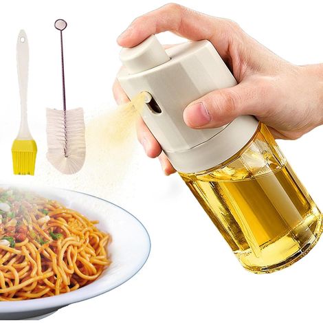 230ml Food Grade Transparent Leakproof Oil Spray Bottle for Cooking, Olive Oil Spray  for Salads, Frying, Roasting, BBQ, Grilling and Chef Use (1/5)