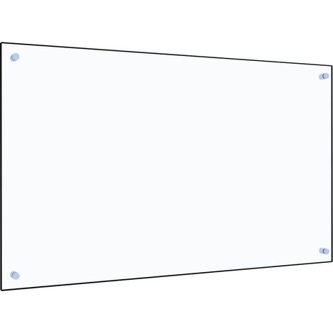 Dosseret de cuisine Fond de hotte Crédence de cuisine Transparent 100x60 cm Verre trempé NSME6406 (1/5)