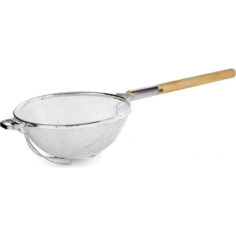 Colador de Doble Malla Acero Inoxidable 30 cm  Escurridera para Cocina Industrial Hosteleria  Ideal para Todo Tipo de Liquidos (1/5)