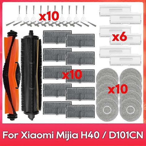 Accessoires compatibles avec Xiaomi Mijia H40 / D101CN : brosse principale, filtre HEPA, chiffons de nettoyage, sac à poussière, pièces de rechange (1/5)