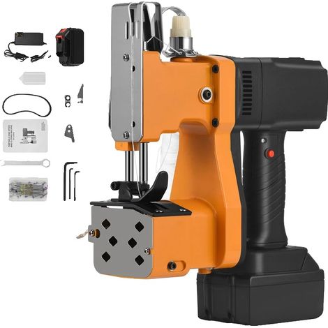 Machine à coudre industrielle, design portable, batterie lithium, 220V Prise EU (1/2)