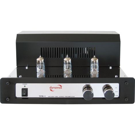 Dynavox TPR-1 - Preamplificatore a tubi, prodotto di importazione tedesca, cromato (1/2)