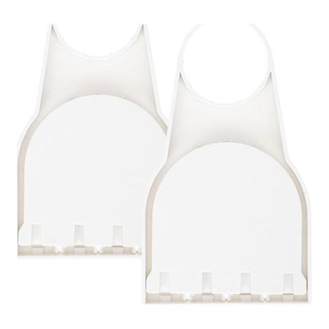 2-Piece Set of White Plastic Spill-Proof Cup Holders, Easy Installation for Fabric Softener Bottles and Measuring Cups for Laundry Room (1/4)