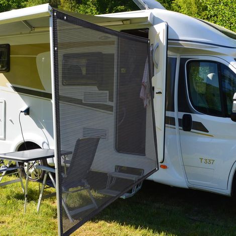 Store latéral pour Camping-Car, Protection Solaire protection contre le soleil et la chaleur, 86 % de vue, pour caravane, camping-car, noir, 2,5 (H) x 2,1 (W)) (1/5)