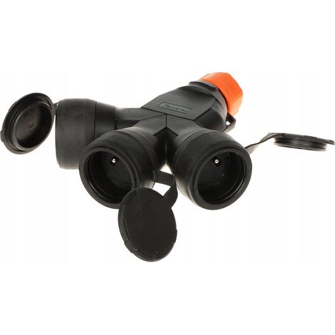 Famatel XF188G-EPN prise multiprise noire et orange (1/3)
