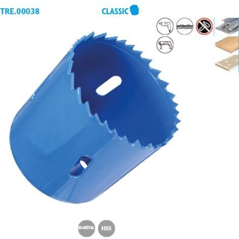 Trépan HSS bi-métal - Acier - D. 43 mm Ht. 38 mm - LEMAN - 38.043 (1/5)