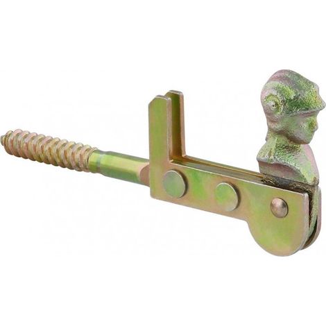 GAH  Alberts  tope  para  contraventana  L.115mm  acero  galvanizado  amarillo  con  tope  -  314743 (1/2)